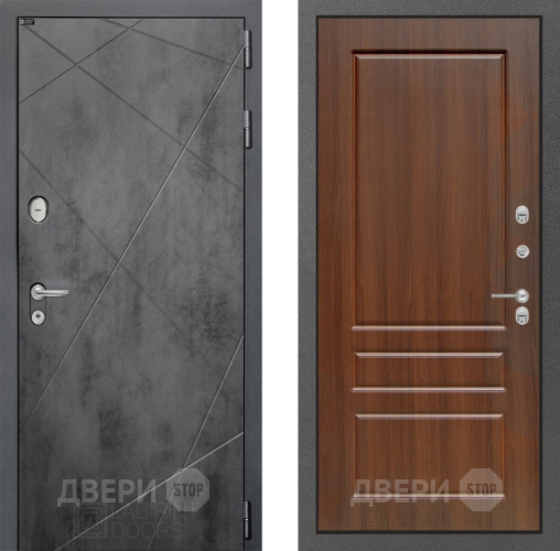 Входная металлическая Дверь Лабиринт (LABIRINT) Лофт 03 Орех бренди в Балашихе