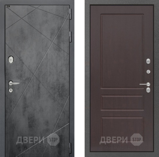 Входная металлическая Дверь Лабиринт (LABIRINT) Лофт 03 Орех премиум в Балашихе