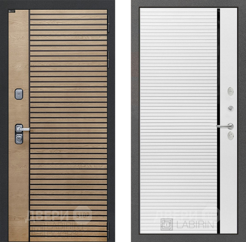 Входная металлическая Дверь Лабиринт (LABIRINT) Ritm 22 Белый софт в Балашихе