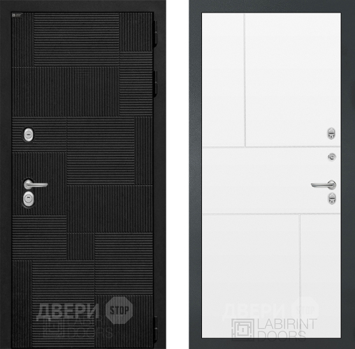 Входная металлическая Дверь Лабиринт (LABIRINT) Pazl 21 Белый софт в Балашихе