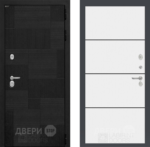 Входная металлическая Дверь Лабиринт (LABIRINT) Pazl 25 Белый софт в Балашихе