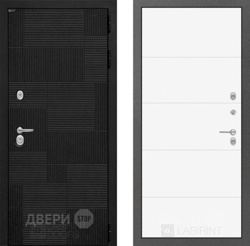 Входная металлическая Дверь Лабиринт (LABIRINT) Pazl 13 Белый софт в Балашихе