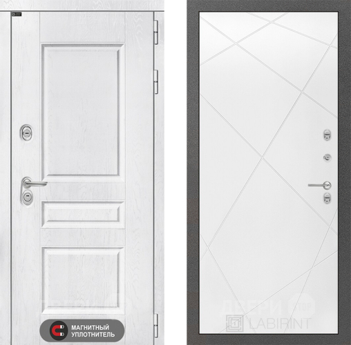Дверь Лабиринт (LABIRINT) Versal 24 Белый софт в Балашихе
