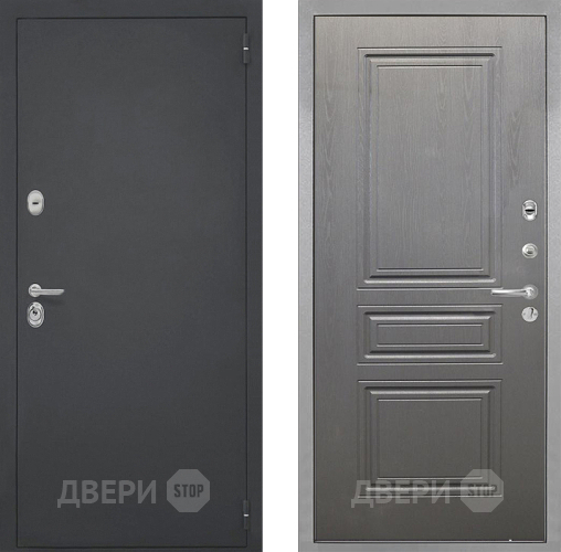 Входная металлическая Дверь Интекрон (INTECRON) Гектор ФЛ-243 Графит вуд дуб в Балашихе