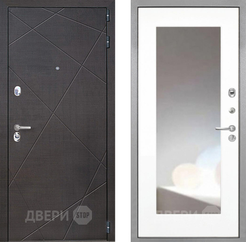 Дверь Интекрон (INTECRON) Сенатор Лучи ФЛЗ-120-М Зеркало Белый матовый в Балашихе