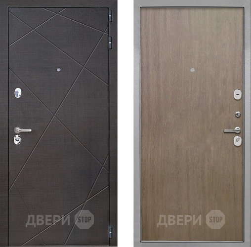 Входная металлическая Дверь Интекрон (INTECRON) Сенатор Лучи Гладкая шпон Венге коричневый в Балашихе