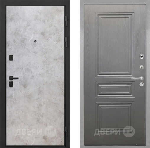 Входная металлическая Дверь Интекрон (INTECRON) Профит Black Мрамор Светлый ФЛ-243 Графит вуд дуб в Балашихе