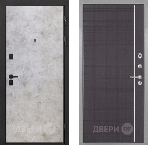 Входная металлическая Дверь Интекрон (INTECRON) Профит Black Мрамор Светлый В-07 с молдингом Венге в Балашихе