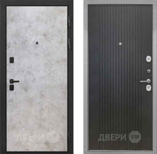 Входная металлическая Дверь Интекрон (INTECRON) Профит Black Мрамор Светлый ФЛ-295 Лофт черный в Балашихе