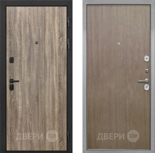 Входная металлическая Дверь Интекрон (INTECRON) Профит Black Дуб Турин Гладкая шпон Венге коричневый в Балашихе