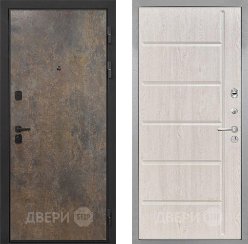Входная металлическая Дверь Интекрон (INTECRON) Профит Black Гранж ФЛ-102 Сосна белая в Балашихе