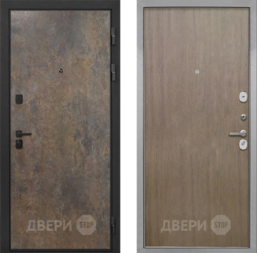 Входная металлическая Дверь Интекрон (INTECRON) Профит Black Гранж Гладкая шпон Венге коричневый в Балашихе