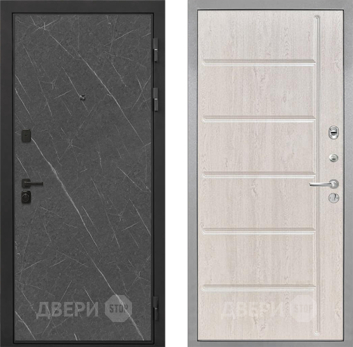 Входная металлическая Дверь Интекрон (INTECRON) Профит Black Гранит Лава Оникс ФЛ-102 Сосна белая в Балашихе