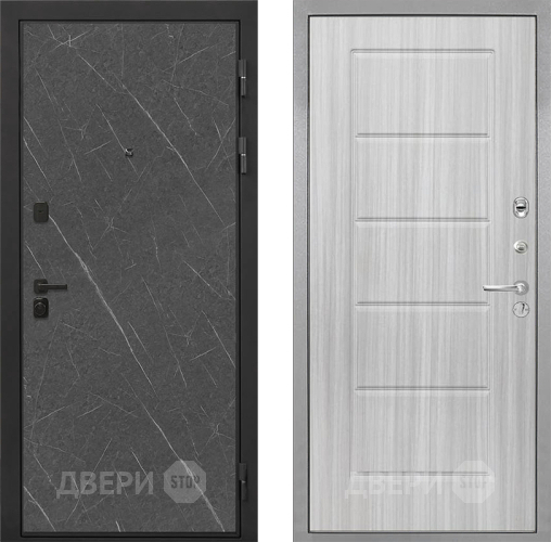 Входная металлическая Дверь Интекрон (INTECRON) Профит Black Гранит Лава Оникс ФЛ-39 Сандал белый в Балашихе