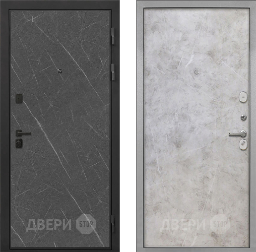 Входная металлическая Дверь Интекрон (INTECRON) Профит Black Гранит Лава Оникс Гладкая Мрамор светлый в Балашихе