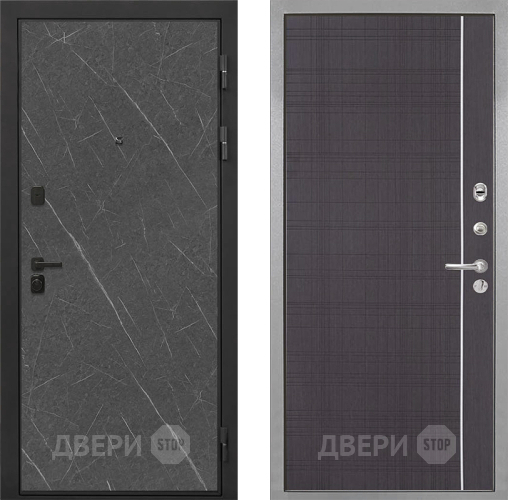 Входная металлическая Дверь Интекрон (INTECRON) Профит Black Гранит Лава Оникс В-07 с молдингом Венге в Балашихе