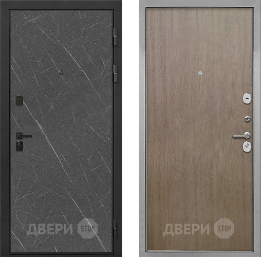 Входная металлическая Дверь Интекрон (INTECRON) Профит Black Гранит Лава Оникс Гладкая шпон Венге коричневый в Балашихе