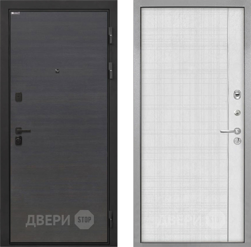 Входная металлическая Дверь Интекрон (INTECRON) Профит Black Эковенге В-07 с молдингом Лофт белый в Балашихе