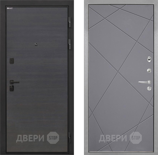 Входная металлическая Дверь Интекрон (INTECRON) Профит Black Эковенге Лучи-М Графит софт в Балашихе
