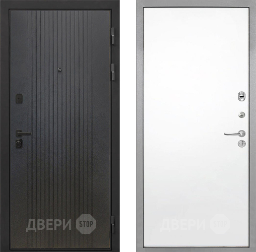 Входная металлическая Дверь Интекрон (INTECRON) Профит Black ФЛ-295 Гладкая Силк Сноу в Балашихе