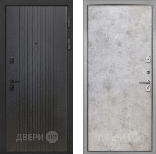 Входная металлическая Дверь Интекрон (INTECRON) Профит Black ФЛ-295 Гладкая Мрамор светлый в Балашихе