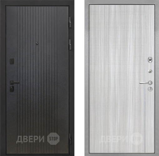 Входная металлическая Дверь Интекрон (INTECRON) Профит Black ФЛ-295 В-07 с молдингом Сандал белый в Балашихе