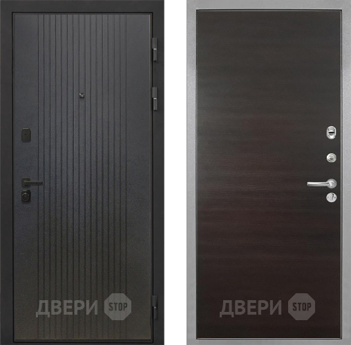 Входная металлическая Дверь Интекрон (INTECRON) Профит Black ФЛ-295 Гладкая Эковенге поперечный в Балашихе