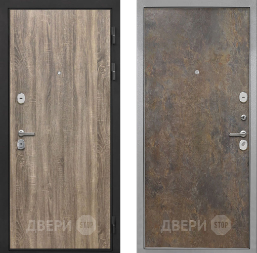 Входная металлическая Дверь Интекрон (INTECRON) Гектор Дуб Турин Гладкая Гранж в Балашихе