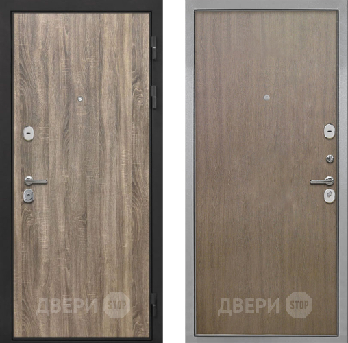 Входная металлическая Дверь Интекрон (INTECRON) Гектор Дуб Турин Гладкая шпон Венге коричневый в Балашихе