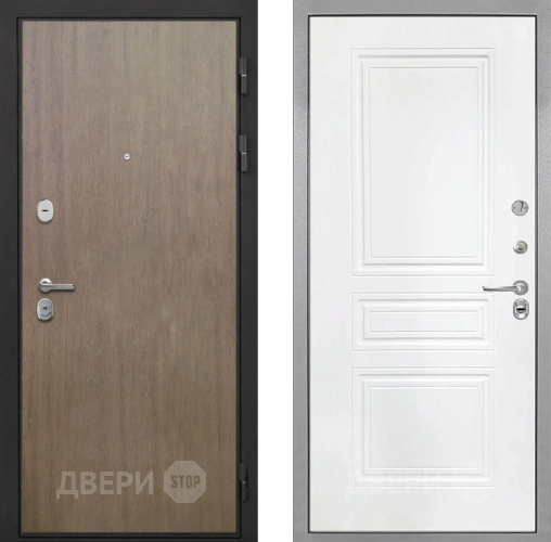 Дверь Интекрон (INTECRON) Гектор Венге Коричневый ФЛ-243 Белый матовый в Балашихе