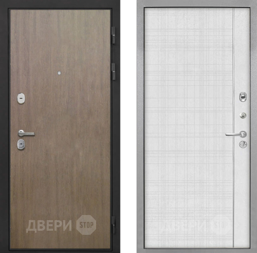 Входная металлическая Дверь Интекрон (INTECRON) Гектор Венге Коричневый В-07 с молдингом Лофт белый в Балашихе