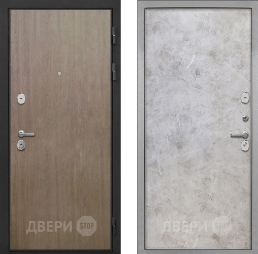 Входная металлическая Дверь Интекрон (INTECRON) Гектор Венге Коричневый Гладкая Мрамор светлый в Балашихе
