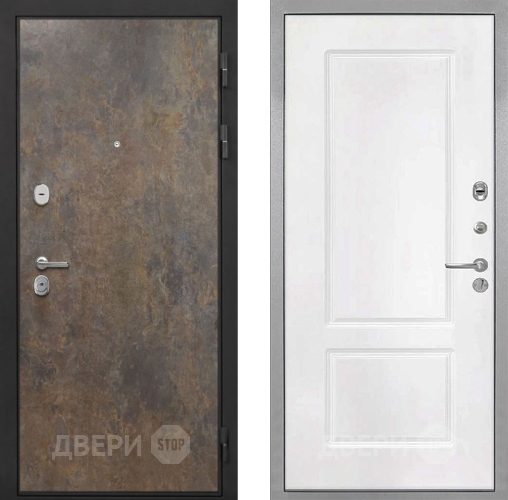 Входная металлическая Дверь Интекрон (INTECRON) Гектор Гранж КВ-2 Белый матовый в Балашихе
