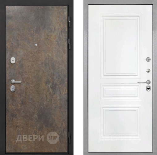 Входная металлическая Дверь Интекрон (INTECRON) Гектор Гранж ФЛ-243 Белый матовый в Балашихе