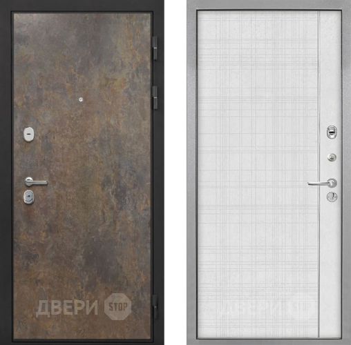 Входная металлическая Дверь Интекрон (INTECRON) Гектор Гранж В-07 с молдингом Лофт белый в Балашихе