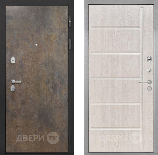 Входная металлическая Дверь Интекрон (INTECRON) Гектор Гранж ФЛ-102 Сосна белая в Балашихе