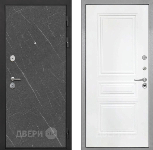 Входная металлическая Дверь Интекрон (INTECRON) Гектор Гранит Лава Оникс ФЛ-243 Белый матовый в Балашихе