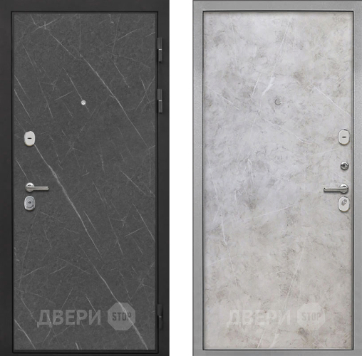 Входная металлическая Дверь Интекрон (INTECRON) Гектор Гранит Лава Оникс Гладкая Мрамор светлый в Балашихе