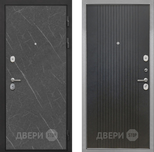Входная металлическая Дверь Интекрон (INTECRON) Гектор Гранит Лава Оникс ФЛ-295 Лофт черный в Балашихе