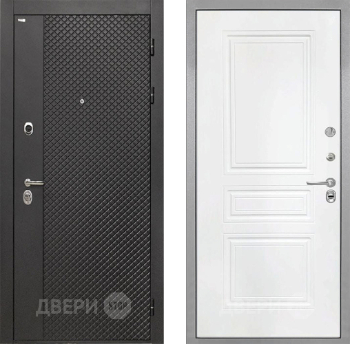 Входная металлическая Дверь Интекрон (INTECRON) Олимпия Black 4К ФЛ-243 Белый матовый в Балашихе
