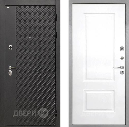 Входная металлическая Дверь Интекрон (INTECRON) Олимпия Black 4К Альба Роял Вуд белый в Балашихе