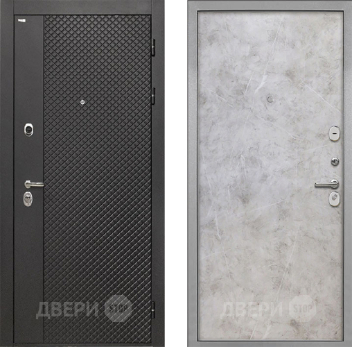 Входная металлическая Дверь Интекрон (INTECRON) Олимпия Black 4К Гладкая Мрамор светлый в Балашихе