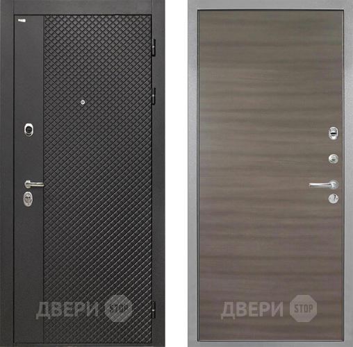 Входная металлическая Дверь Интекрон (INTECRON) Олимпия Black 4К Гладкая Дуб тоскано поперечный в Балашихе