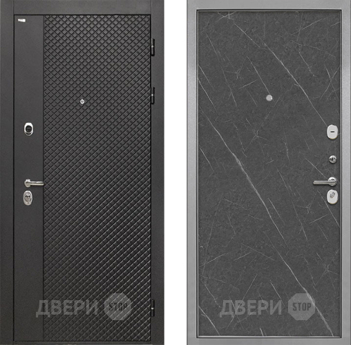 Входная металлическая Дверь Интекрон (INTECRON) Олимпия Black 4К Гладкая Гранит лава оникс в Балашихе