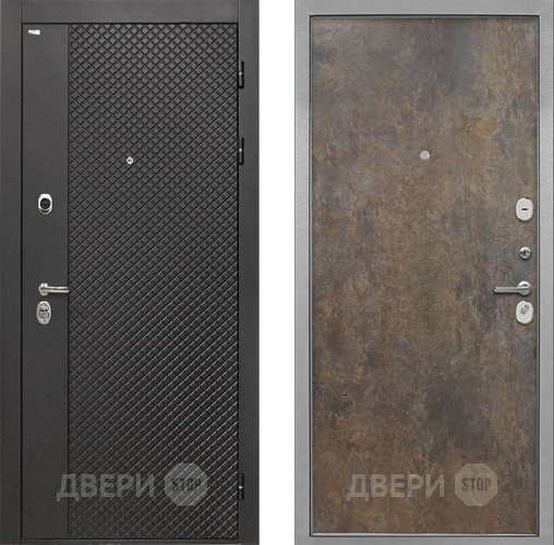Входная металлическая Дверь Интекрон (INTECRON) Олимпия Black 4К Гладкая Гранж в Балашихе
