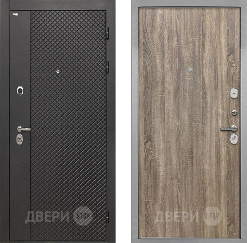 Входная металлическая Дверь Интекрон (INTECRON) Олимпия Black 4К Гладкая Дуб турин в Балашихе