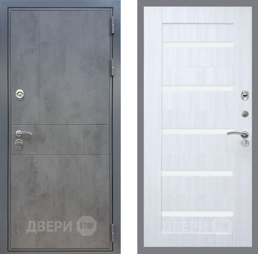 Входная металлическая Дверь Рекс (REX) ФЛ-290 СБ-14 стекло белое Сандал белый в Балашихе