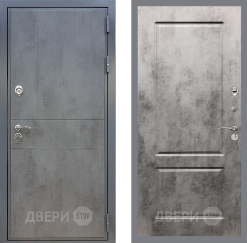 Входная металлическая Дверь Рекс (REX) ФЛ-290 FL-117 Бетон темный в Балашихе