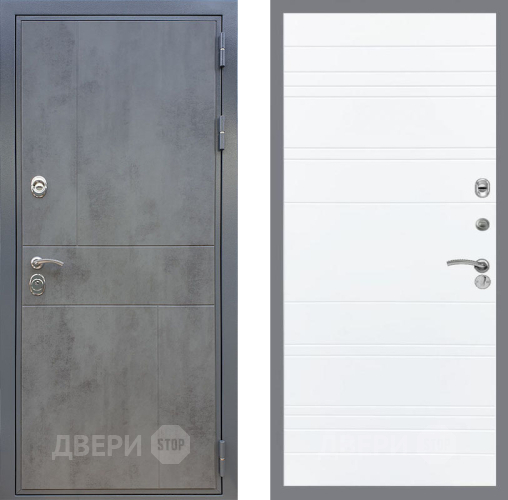 Входная металлическая Дверь Рекс (REX) ФЛ-290 Line Силк Сноу в Балашихе