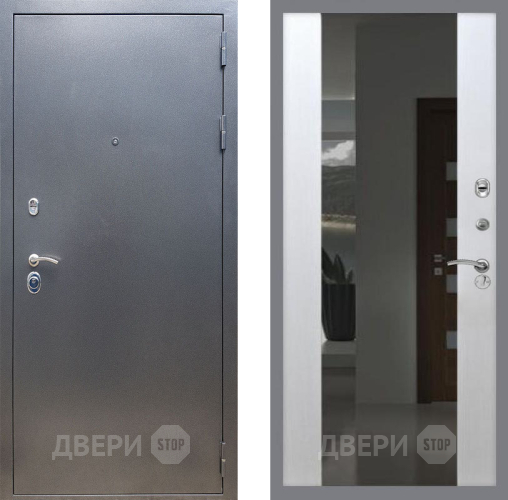Входная металлическая Дверь Рекс (REX) 11 СБ-16 Зеркало Белый ясень в Балашихе
